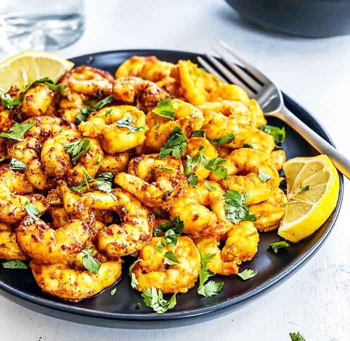 میگو در سرخ کن بدون روغن